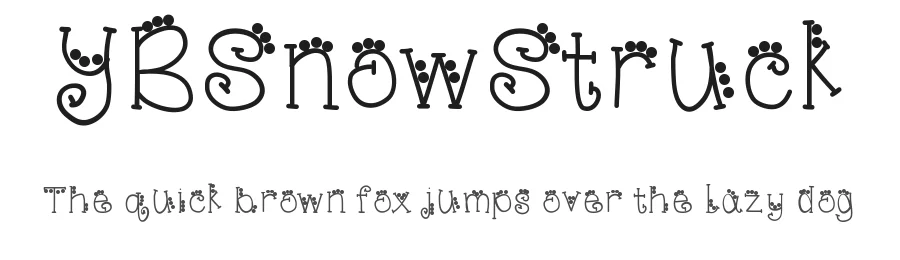 YBSnowStruck — Display Font