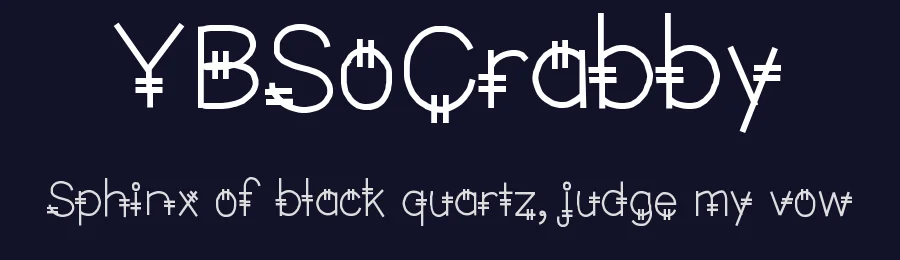 YBSoCrabby — Display Font — thumbnail 2