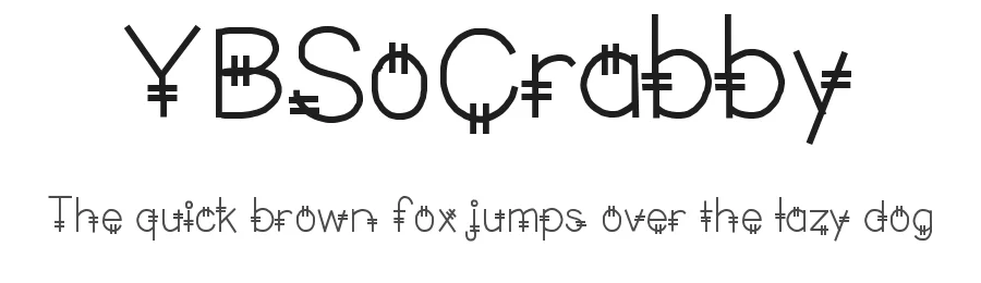YBSoCrabby — Display Font