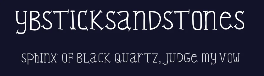 YBSticksAndStones — Display Font — thumbnail 2