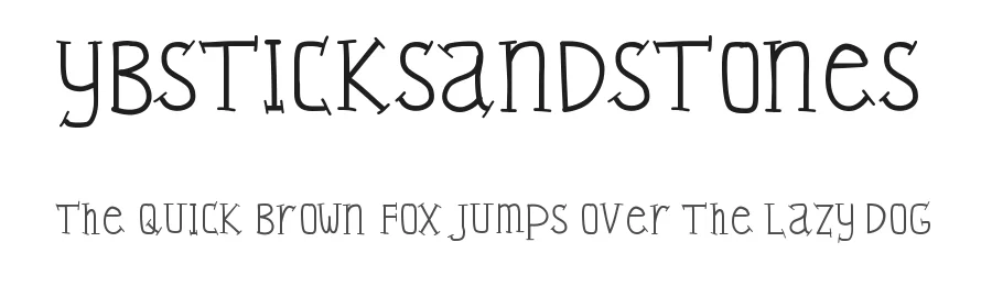 YBSticksAndStones — Display Font