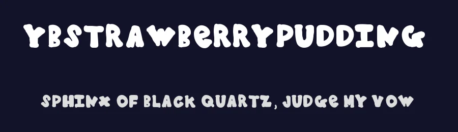YBStrawberryPudding — Display Font — thumbnail 2