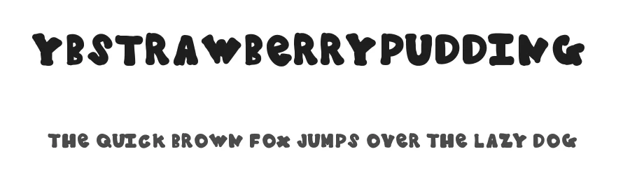 YBStrawberryPudding — Display Font