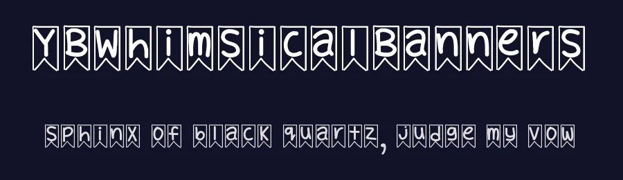 YBWhimsicalBanners — Display Font — thumbnail 2