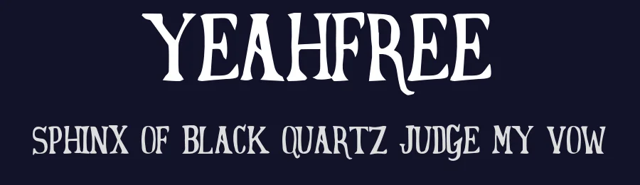 yeahfree by Alterdeco typefoundry — Display Font — thumbnail 2