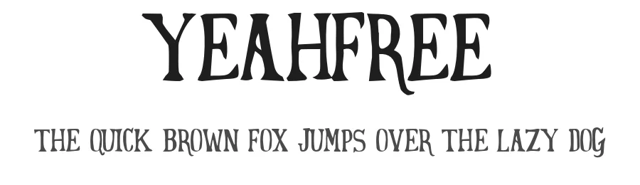 yeahfree by Alterdeco typefoundry — Display Font