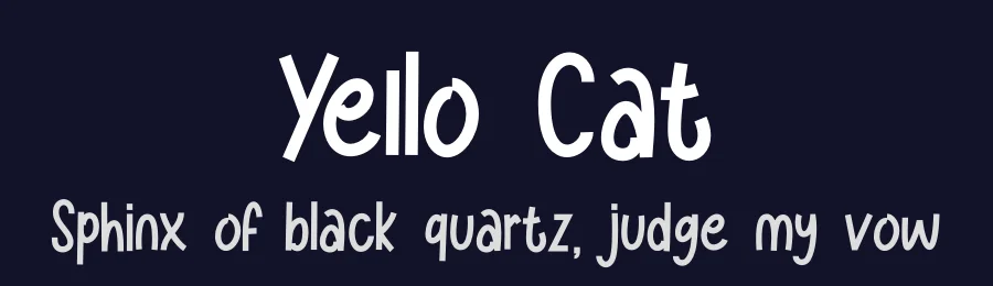 Yello Cat by Abdul Ghofur — Display Font — thumbnail 2