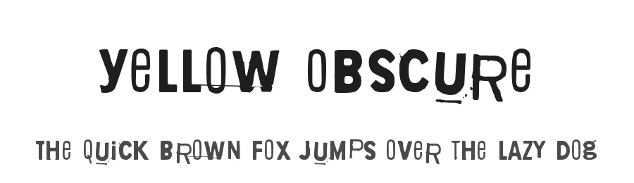 Yellow Obscure by junkohanhero — Display Font