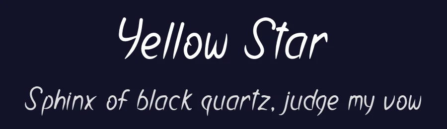 Yellow Star — Display Font — thumbnail 2