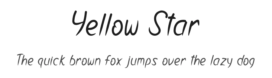 Yellow Star — Display Font