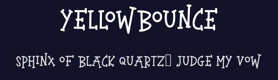 YELLOWBOUNCE — Display Font — thumbnail 2