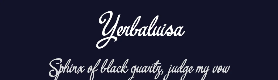 Yerbaluisa by deFharo — Script Font — thumbnail 2