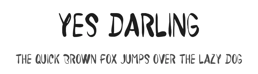 Yes Darling by Woodcutter Manero — Display Font