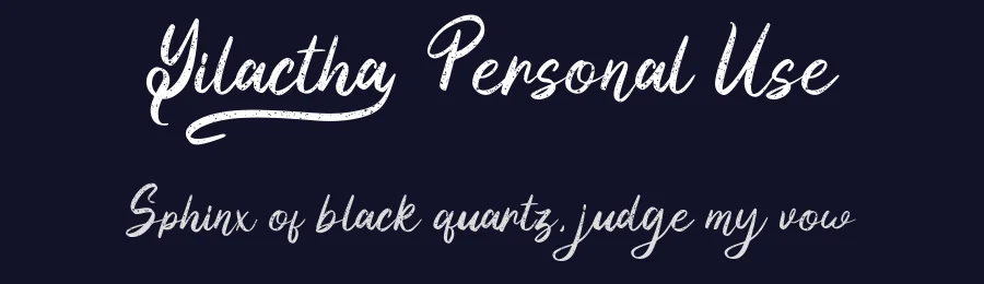 Yilactha Personal Use by Fadli Ramadhan Iskandar — Sans Font — thumbnail 2