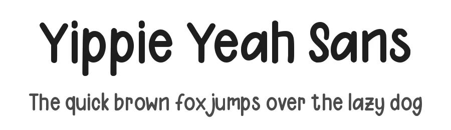Yippie Yeah Sans by Almarkhatype 2020 - Abdul Malik - Ghazi — Display Font