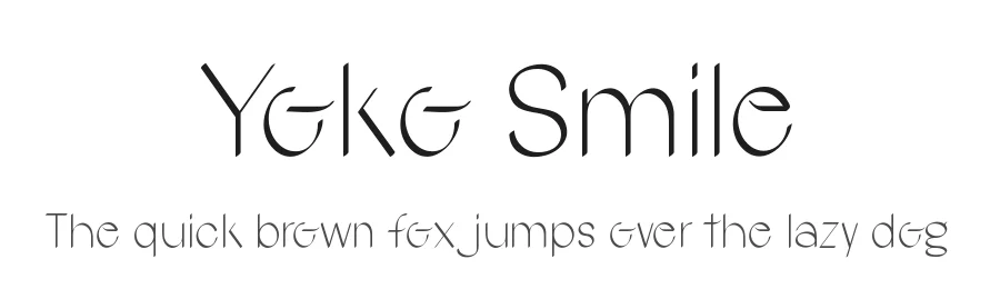 Yoko Smile by Rémi Godefroid — Display Font