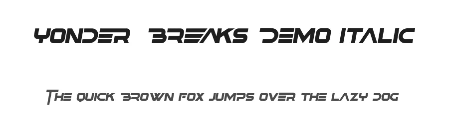 Yonder Breaks Demo Italic by Widiyanti & Sarah SP — Display Font
