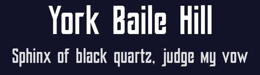 York Baile Hill — Display Font — thumbnail 2