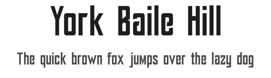York Baile Hill — Display Font