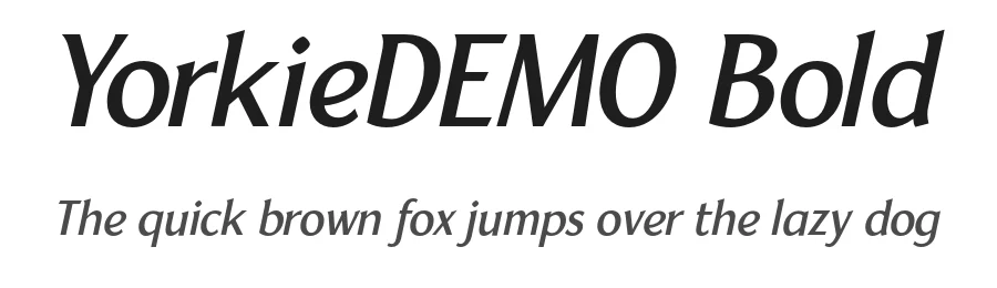 YorkieDEMO Bold by John Vargas Beltrán — Display Font