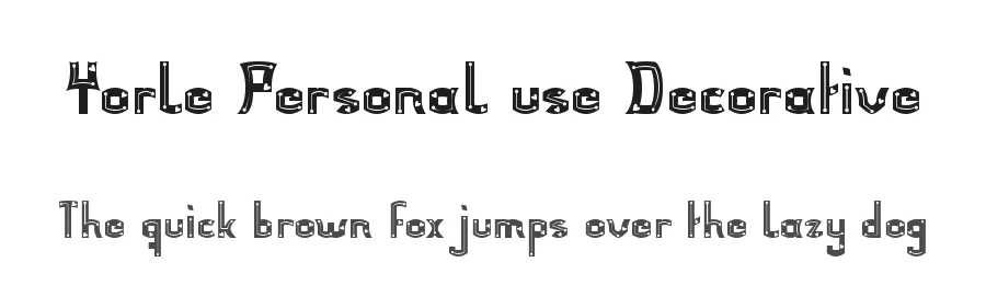 Yorle Personal use Decorative by Designer: Jorge Pérez. Foundry: Luis Jaramillo — Display Font