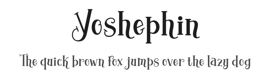 Yoshephin by Situjuh Nazara; Keithzo — Display Font