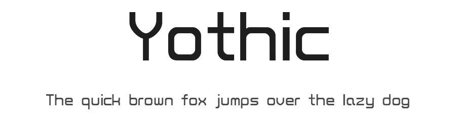 Yothic — Display Font