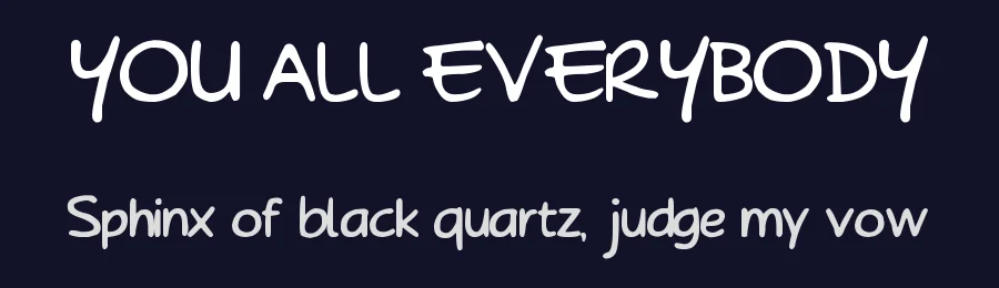 YOU ALL EVERYBODY — Display Font — thumbnail 2