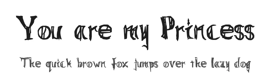 You are my Princess — Display Font
