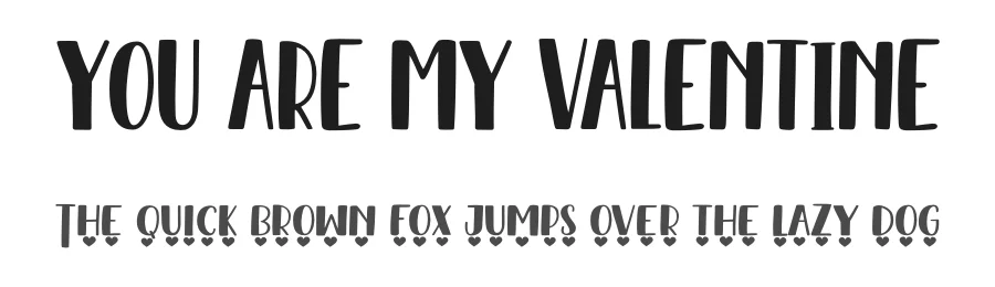 YOU ARE MY VALENTINE by Yugo Priyat Moko (Holydie Studio) — Display Font