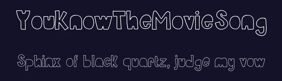 YouKnowTheMovieSong — Display Font — thumbnail 2