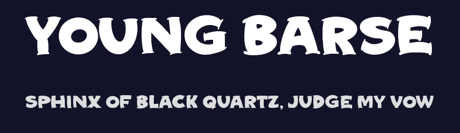 Young Barse by M Arif Dwi Prasetyo & Eko Nurcahyo — Display Font — thumbnail 2