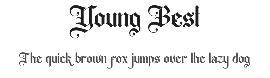 Young Best by MOH. MA'IN — Display Font