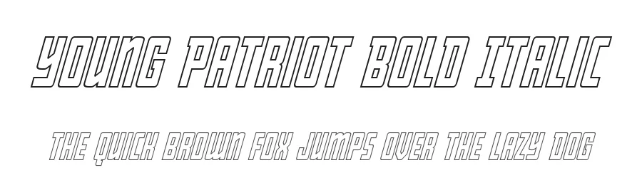 Young Patriot Bold Italic by Daniel Zadorozny — Display Font