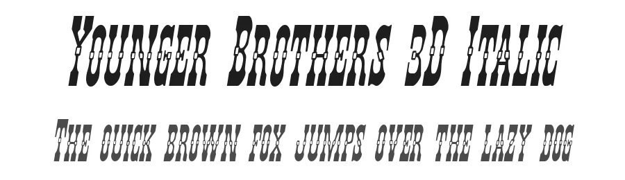 Younger Brothers 3D Italic by Daniel Zadorozny — Display Font