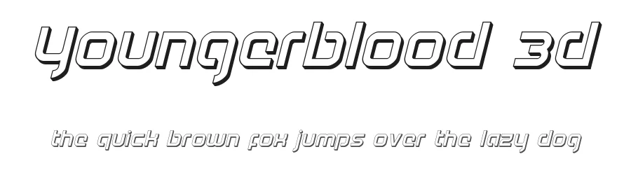 Youngerblood 3D by Daniel Zadorozny — Display Font