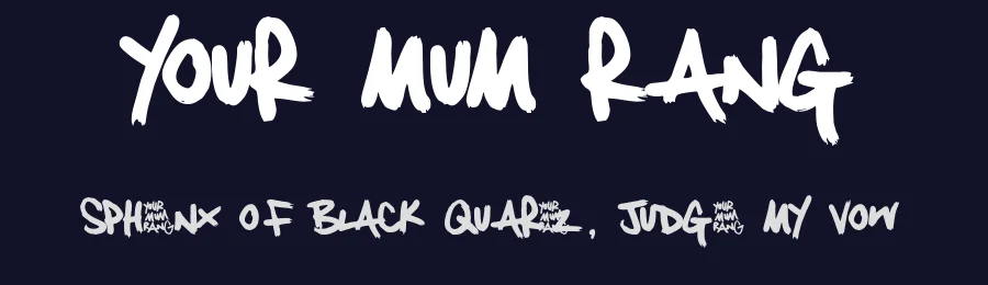 Your Mum Rang — Display Font — thumbnail 2