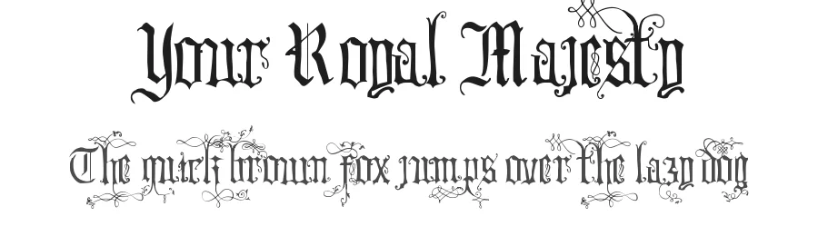 Your Royal Majesty — Display Font