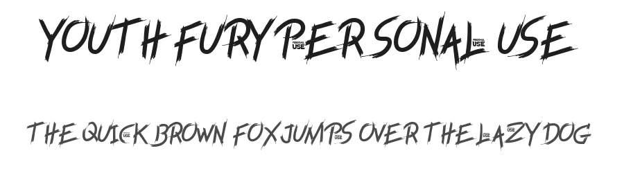 Youth Fury PERSONAL USE by Luis Jaramillo — Display Font