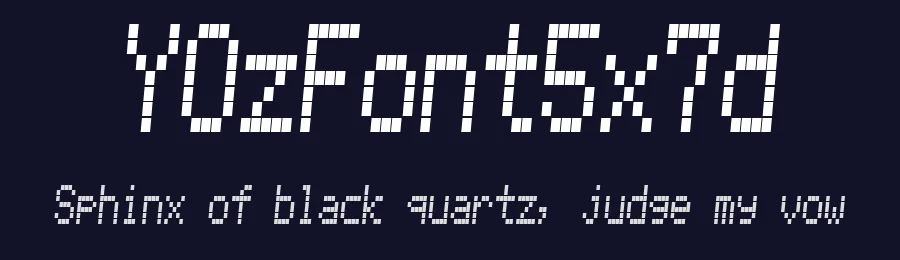 YOzFont5x7d — Display Font — thumbnail 2