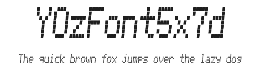 YOzFont5x7d — Display Font