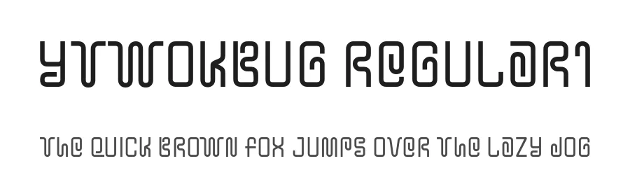 YTwoKBug Regular1 by Ray Larabie — Display Font