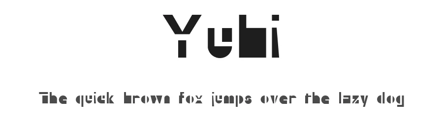 Yubi by © Josh Hartley — Display Font
