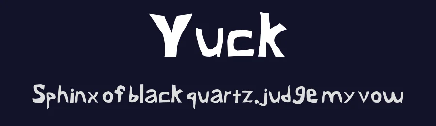 Yuck — Display Font — thumbnail 2