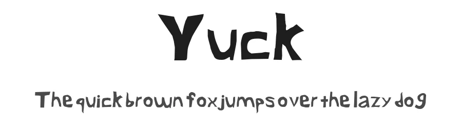 Yuck — Display Font