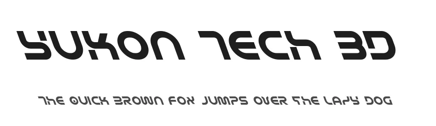 Yukon Tech 3D by Daniel Zadorozny — Display Font