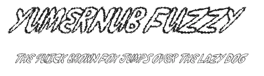 yumernub fuzzy by max infeld — Display Font