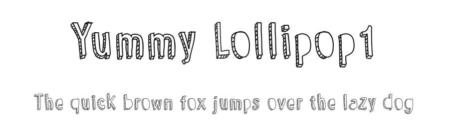 Yummy Lollipop1 by https://wa.me/5583998067774 — Display Font