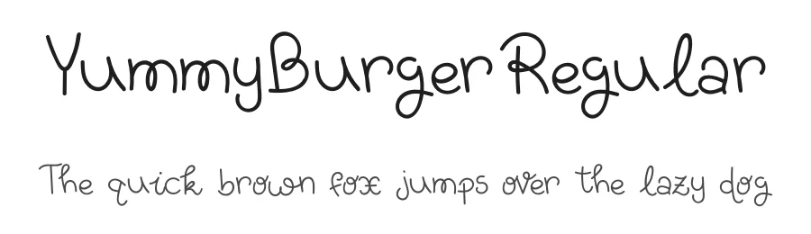 YummyBurgerRegular by Karina Duca — Display Font