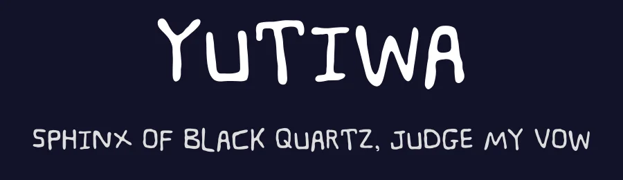 Yutiwa — Display Font — thumbnail 2